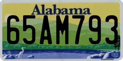 AL license plate 65AM793