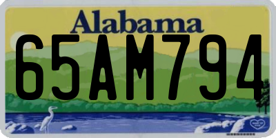 AL license plate 65AM794
