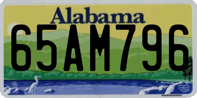 AL license plate 65AM796