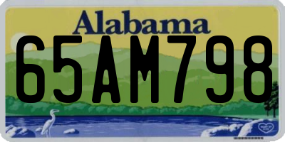 AL license plate 65AM798