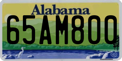 AL license plate 65AM800