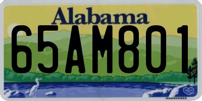 AL license plate 65AM801