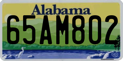 AL license plate 65AM802