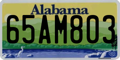 AL license plate 65AM803