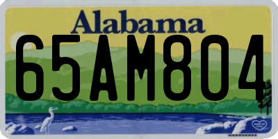AL license plate 65AM804