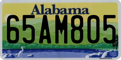 AL license plate 65AM805