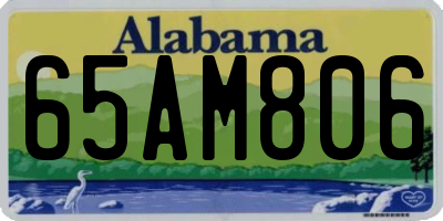 AL license plate 65AM806