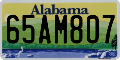 AL license plate 65AM807