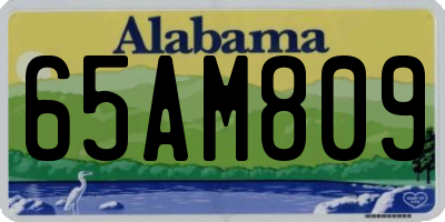 AL license plate 65AM809