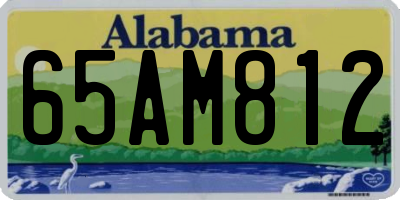 AL license plate 65AM812