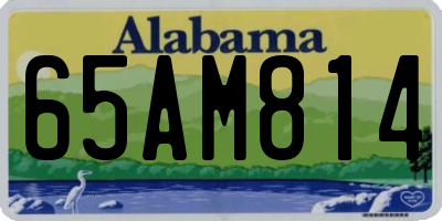 AL license plate 65AM814