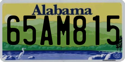 AL license plate 65AM815