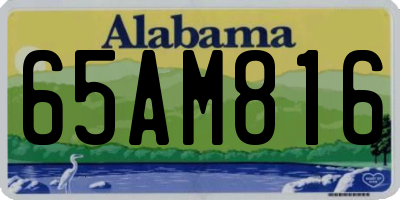AL license plate 65AM816