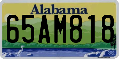 AL license plate 65AM818