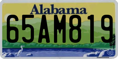 AL license plate 65AM819