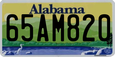 AL license plate 65AM820