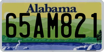 AL license plate 65AM821