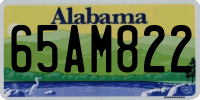 AL license plate 65AM822