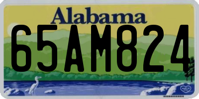 AL license plate 65AM824
