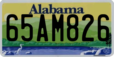AL license plate 65AM826