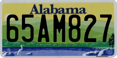 AL license plate 65AM827