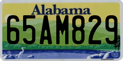 AL license plate 65AM829