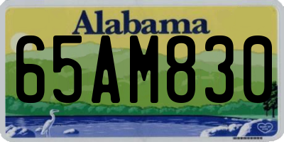 AL license plate 65AM830