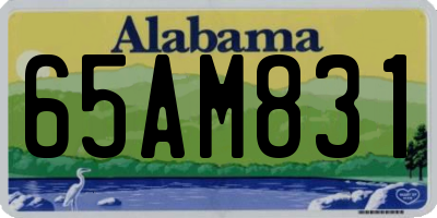 AL license plate 65AM831