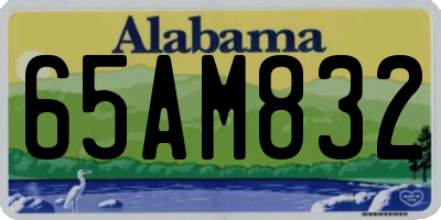 AL license plate 65AM832