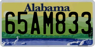 AL license plate 65AM833