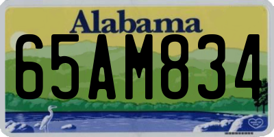 AL license plate 65AM834