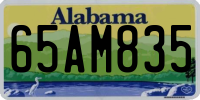 AL license plate 65AM835