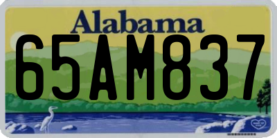 AL license plate 65AM837