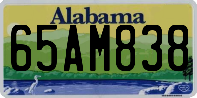 AL license plate 65AM838