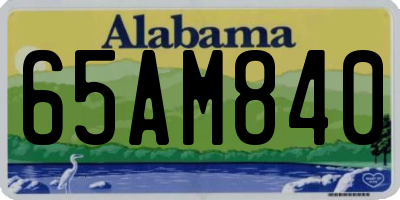 AL license plate 65AM840