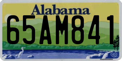 AL license plate 65AM841