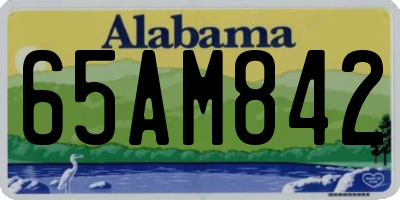 AL license plate 65AM842