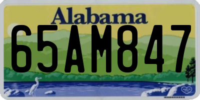 AL license plate 65AM847