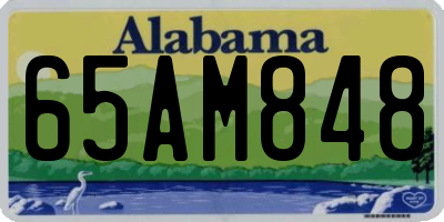 AL license plate 65AM848