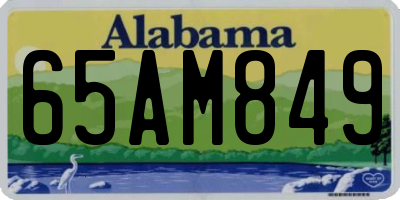 AL license plate 65AM849