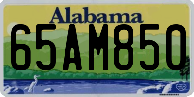 AL license plate 65AM850