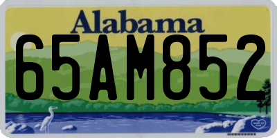 AL license plate 65AM852