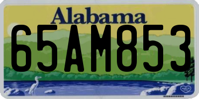 AL license plate 65AM853