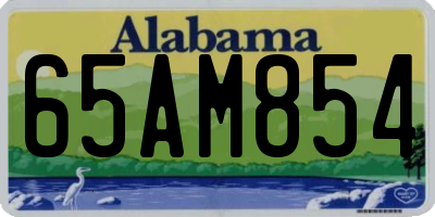 AL license plate 65AM854