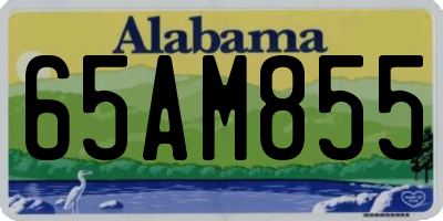 AL license plate 65AM855