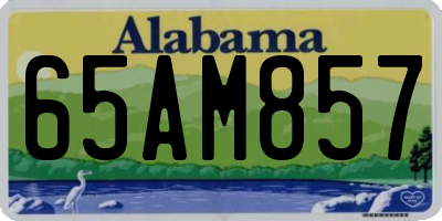 AL license plate 65AM857