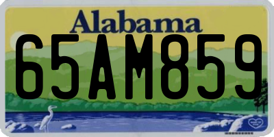 AL license plate 65AM859