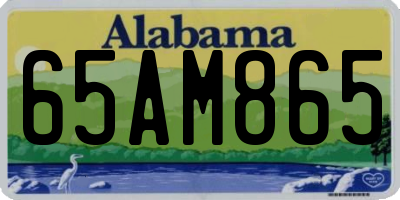 AL license plate 65AM865