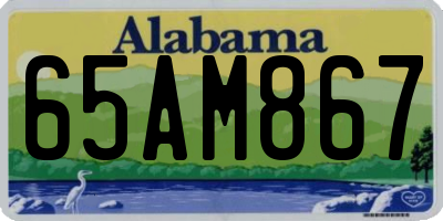 AL license plate 65AM867