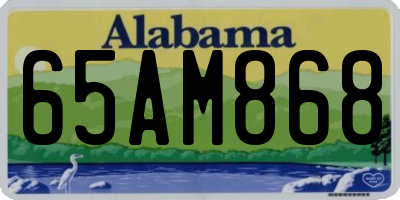 AL license plate 65AM868